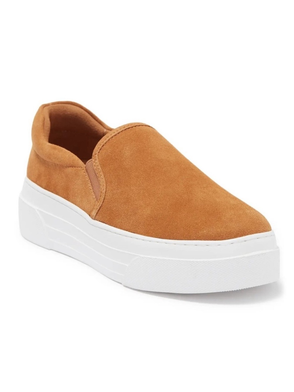 J/SLIDES Aileen leather/Suede Slip On Platform Sneakers camel